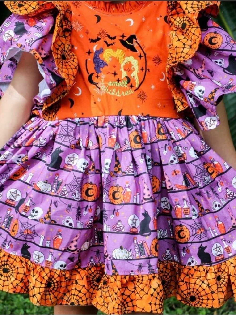 Girls size 2T Halloween Hocus Pocus I Smell Children Custom Pageant Dress